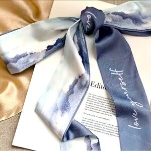 ***SOLD*** Oil Painting Silky Scarf Tied Headband Vintage All Match